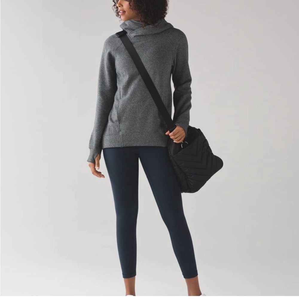 Lululemon Fleece Please Pullover Hoodie Size 6 Gray